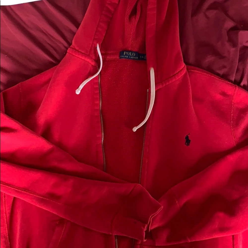 Polo zip up sweater
